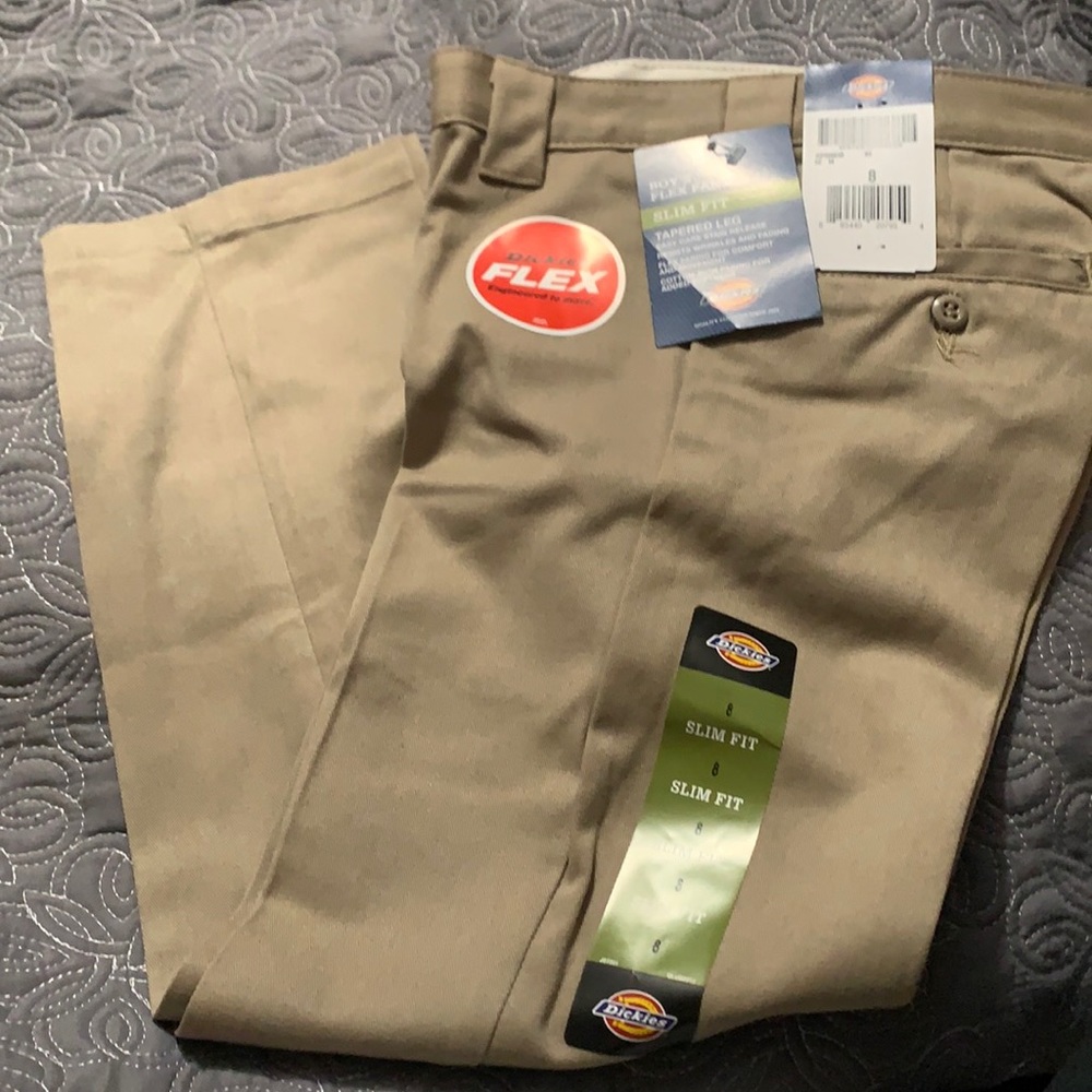 Dickies slim size 8 Khaki color